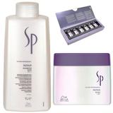 Csomag a haj regenerálódására Wella SP Repair – Sampon, Hajmaszk és Javító szérum