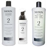 Nioxin - Maxi Csomag - System 2: Normál, vékonyszálú hajra az hajelvékonyulás, hajhullás és hajritkulás ellen