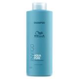 Tisztító sampon a felesleges faggyú ellen - Wella Professionals Invigo Aqua Pure Purifying Shampoo, 1000ml
