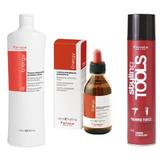 Hajápolási csomag hajhullás ellen Fanola Energy - Sampon 1000ml, Ápoló 125ml, Fixáló hajspray 300ml