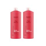 Sampon csomag festett, finom vagy normál hajra, 2 db. - Wella Professionals Invigo Color Brilliance Color Protection Shampoo Fine/Normal Hair, 1000ml