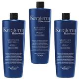 Csomag 3 x Simító Sampon  - Fanola Keraterm Hair Ritual Anti-Frizz Disciplining Shampoo, 1000ml