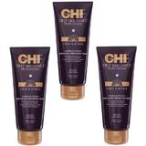 Csomag 3 x Védőkrém Hajra és Fejbőrre - CHI Farouk Deep Brilliance Olive & Monoi Soothe & Protect Hair & Scalp Protective Cream, 177ml