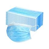 Orvosi Védőmaszk Szett, Egyszeri Használatos, Kék színű, 10 darab, 3 redő, 3 Réteg, Gumis -  Blue Medical Face Mask