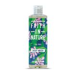 Természetes Tisztító Tusfürdő Teafával Faith in Nature, 400 ml