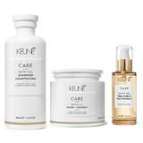 Hajápoló Csomag a Haj Ragyogására - Keune Care Satin Oil: Sampon 300 ml, Hajmaszk 200 ml, Hajolaj 95 ml