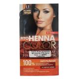 Demipermanens Hajfesték Fito Henna Color Fitocosmetic, 1.1 Kékes Fekete, 115 ml