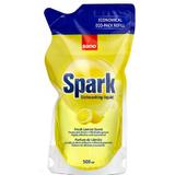 Folyékony Mosógatószer, Tartalék, Citrom Illatal - Sano Spark Dishwashing Liquid Lemon Refill, 500 ml
