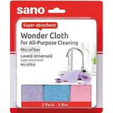 Univerzális Mikroszálas Törlők - Sano Wonder Cloth for All-Purpose Cleaning Microfiber, 3 db.