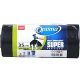 Fekete Háztartási Zsákok - Sano Optima Super, 35 l, 15 db