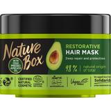 Regeneráló Hajmaszk Sérült Hajra Hidegen Préselt Avokádóolajjal - Nature Box Restorative Hair Mask with Cold Pressed Avocado Oil, 200 ml