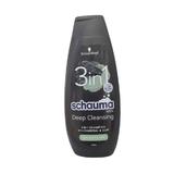 3 az 1-ben Férfi Sampon Hajra-Testre-Arcra Szén és Agyag Kivonattal - Schwarzkopf Schauma Men 3 in 1 Hair-Body-Face Shampoo with Charcoal + Clay, 400 ml