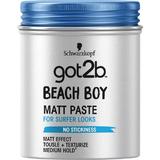 Textúrázó Hajpaszta Matt Hatással - Schwarzkopf Got2b Beach Boy Matt Paste For Surfer Looks No Stickiness, 100 ml