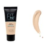 Alapozó - Maybelline Fit Me! Matte + Poreless Normal to Oily Skin, 105 Natural Ivory, 30 ml