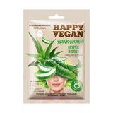 Hidratáló Textil Arcpakolás Uborka, Aloe Vera és Növényi Kivonattal Happy Vegan Fitocosmetic, 25 ml