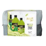 Ajándékcsomag Nature Box Hidegen Préselt Avokádóolajjal: Sampon 385 ml + Tusfürdő 385 ml + Hajspray Balzsam 200 ml