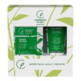 Ajándékcsomag Essential  Ránctalanító Hatással Cosmetic Plant - Nappali Ránctalanító Q10 és Zöldtea, 50 ml + Anti-Ageing Kézkrém  Q10 és Zöldtea, 100 ml