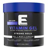 Vitaminizáló Hajzselé Erős Rögzítéssel  - Elegance Vitamin Gel Extra Strong Protection Strong Hold, 500 ml