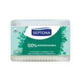 Biológiailag lebomló pamut fülpálcikák - Septona 100% Biodegradable 100% Cotton, 200 db./doboz