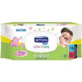 Nedves törlőkendők kisbabák érzékeny bőrére - Septona Baby Calm'n'Care Sensitive Wipes, 54 törlőkendő, 1 csomag