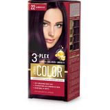 Tartós Krémhajfesték - Aroma Color 3-Plex Permanent Hair Color Cream, 22 Aubergine, 90 ml