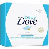 Hidratáló Nedves Törlőkendők a Kisbabák Bőrére -  Baby Dove Wipes Rich Moisture, 4x 50 db.