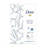 Ajándécsomag Hidratáló Hatású Dove - Dove Beauty for All Nourishing Beauty Tusfürdő 250ml + Dezodor Spray 150ml