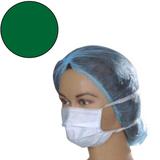Sebészeti Maszk, zöld, 3 hajtókával, 3 réteggel, gumival - Prima Green Surgical Face Mask Ear-Loop 50 db.