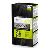 Demipermanens Krémhajfesték - Kolora Zero No Ammonia Color Cream, árnyalata 2.0 Dark Velvet, 120 ml