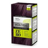 Demipermanens Krémhajfesték - Kolora Zero No Ammonia Color Cream, árnyalata 4.9 Violet Passion, 120 ml