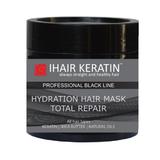 Hidratáló Hajmaszk Keratinnal  - iHair Keratin Professional Black Line Hydration Hair Mask Total Repair, 500 ml