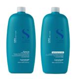 Hajápoló Csomag Göndör vagy Hullámos Hajra - Semi di Lino Curls Hydrating Co-Wash Alfaparf Milano: Sampon 1000 ml + Balzsam 1000 ml