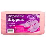 Egyszer Használatos Habpapucs  - Beautyfor Disposable Slippers EVA Foam, 12 pár