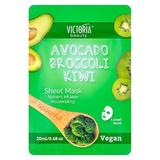 Avokádó, Brokkoli és Kivi Nutritív-Tápláló Arcmaszk - Victoria Beauty Camco - Avocado, Broccoli and Kiwi Sheet Mask Nutrient Infusion, 20 ml