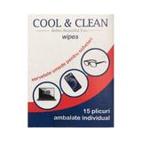 Nedves Törlőkendők, Szemüvegnek - Cool&Clean - Wipes, 15 darab
