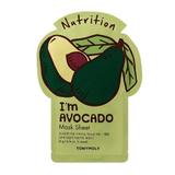 Tápláló Koreai Szalvéta Típusú Arcpakolás Avokádóval - Tony Moly I'm Avocado Mask Sheet Nutrition, 1 db.