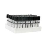 VSH Vacutainer - Prima, steril, fekete kupakkal, 0.4ml antikoaguláns Na-Citrát 3.8% (1:4), aspirációs térfogata 1.6ml, üveg cső 8 x 120mm, 100 db.
