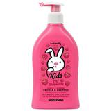 Málnás Tusfürdő és Sampon - Sanosan Kids Shower & Shampoo, 400 ml