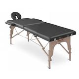 Hordozható, Fából Készült Masszázsasztal FMA201A, Fekete  - Beautyfor Portable Wooden Massage Table FMA201A, Black, 1 db.
