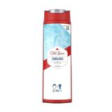 Férfi Tusfürdő és Sampon - Old Spice Cooling Shower Gel + Shampoo 2in1, 400 ml