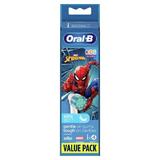 Elektromos fogkefe pótfejek gyermekeknek - Oral-B Spiderman, 4 darab