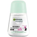 Roll-on/golyós dezodor izzadásgátló - Garnier Mineral Invisible Protection 48h Black White Colors Floral Touch, 50 ml